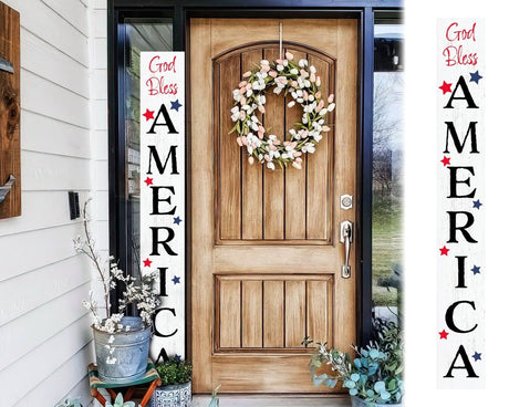 72in God Bless America Porch Sign - Tuesday Morning - Front Porch Decor