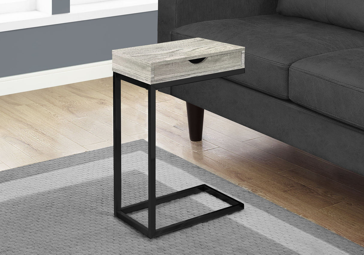 Accent Table, C-Shaped Contemporary Elegant Design