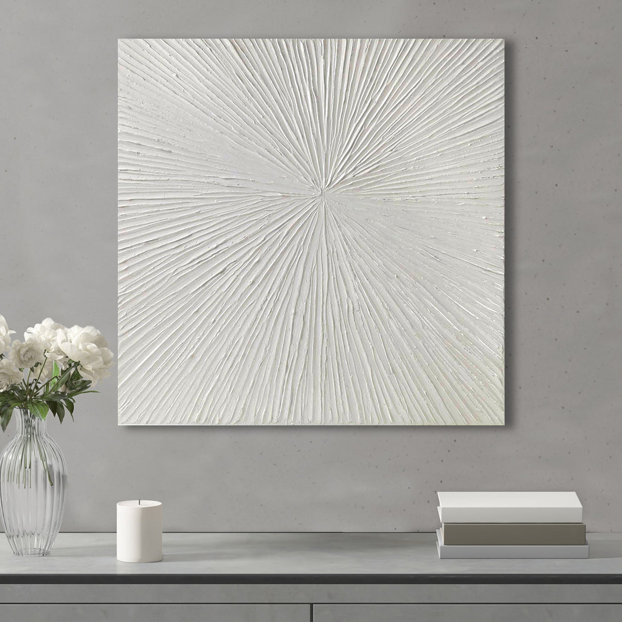 Luminous Burst™ Signature White Gloss Dimensional Resin Wall Art