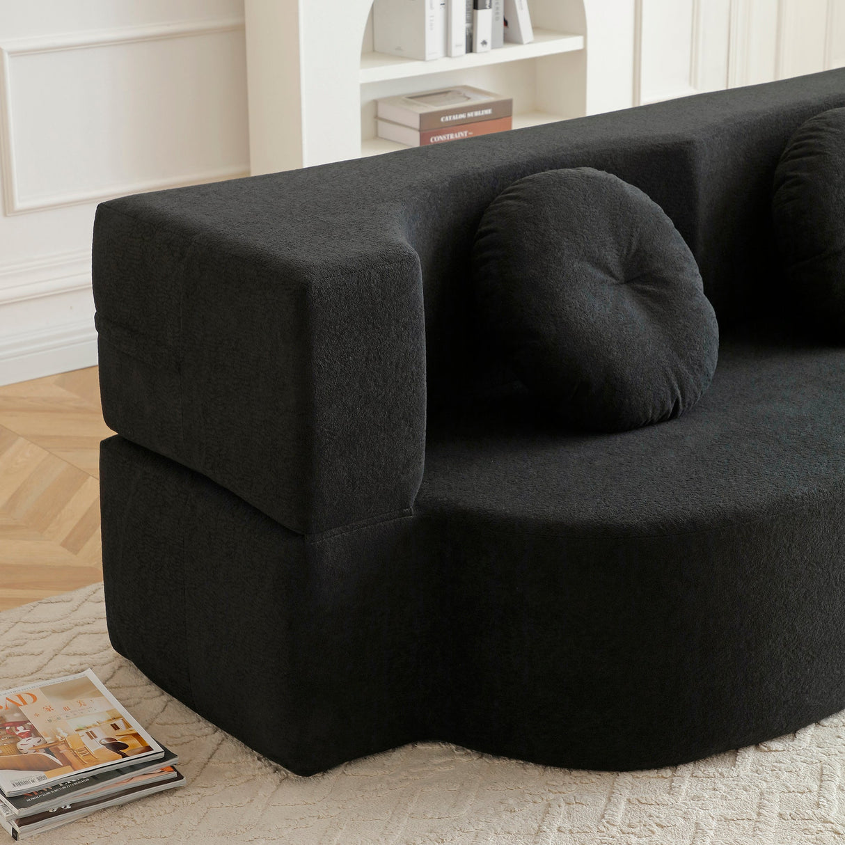 2-in-1 Folding Sofa Bed with Pillow