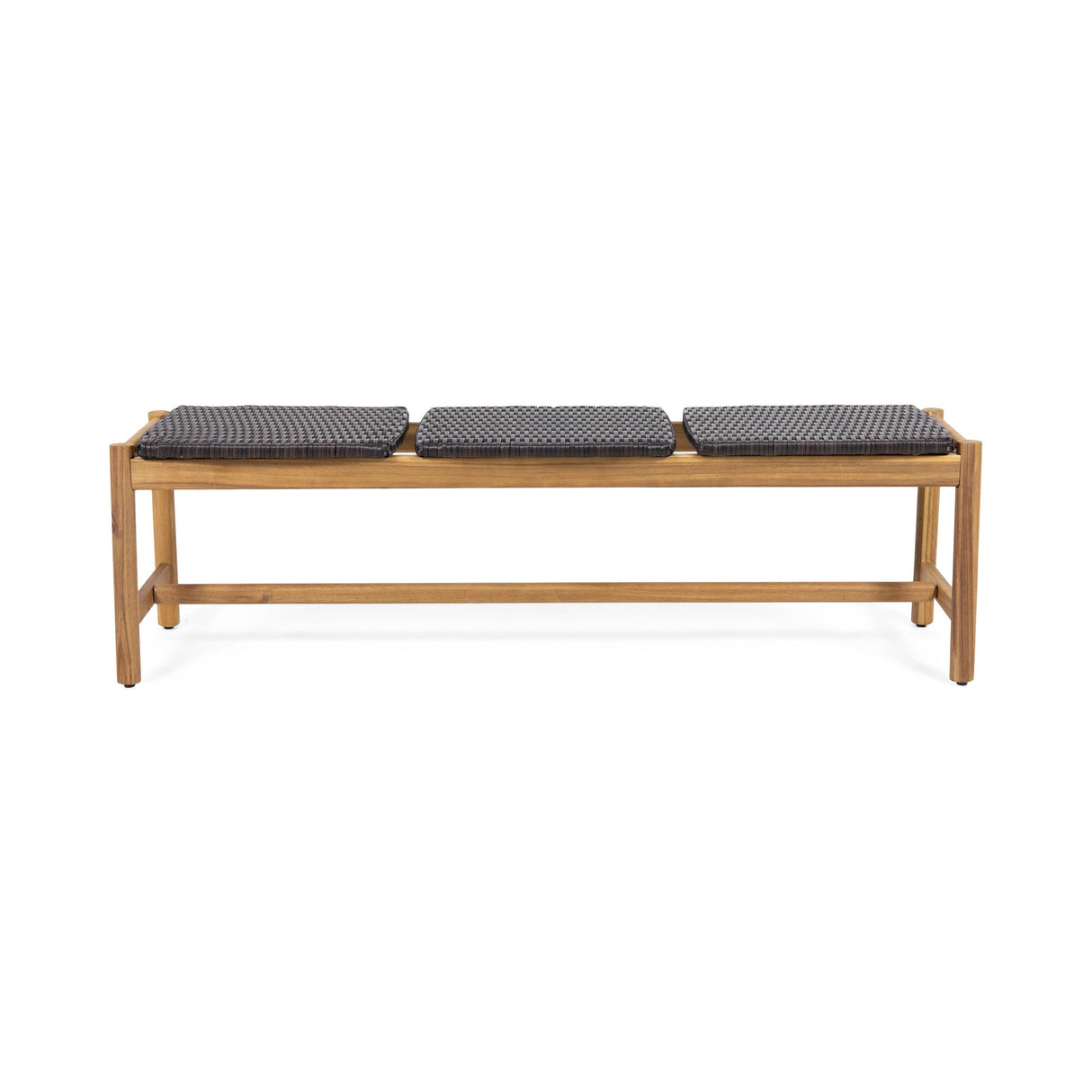 Cambria Rustic 3-Seater Bench with Teak Finish Acacia Wood