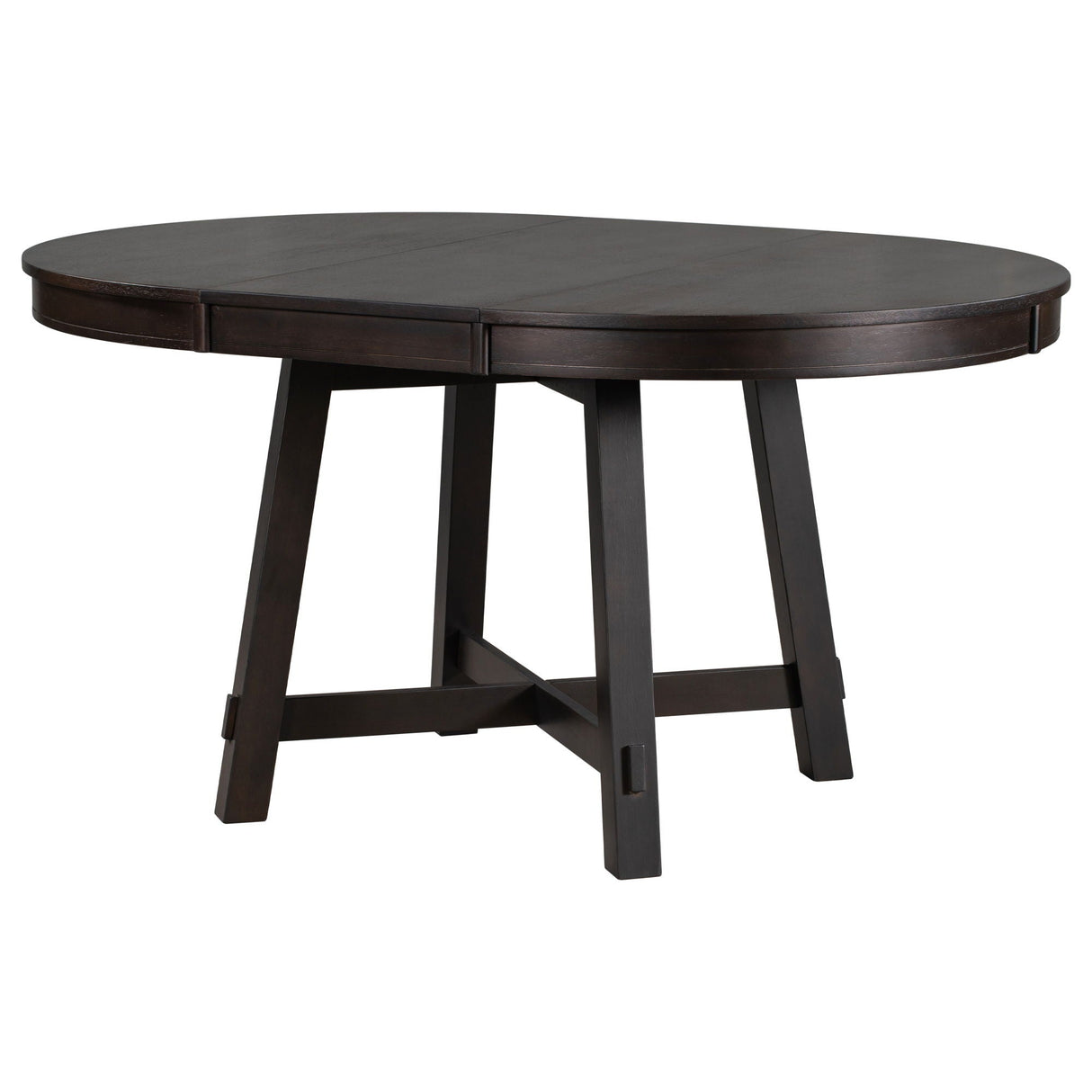 Gia Round Extendable Dining Table with 16" Leaf Wood