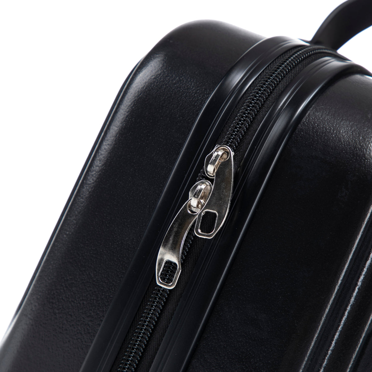 ABS Spinner Wheel Luggage Set with Cosmetic Case - Black