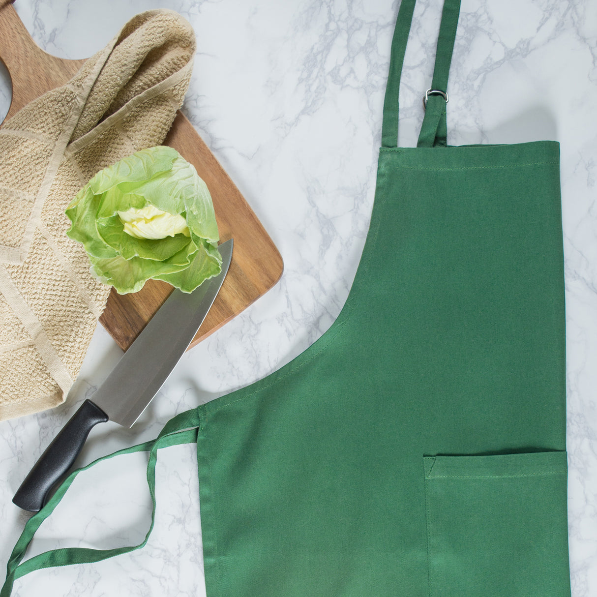 DII Dark Green Cotton Chino Grilling Apron
