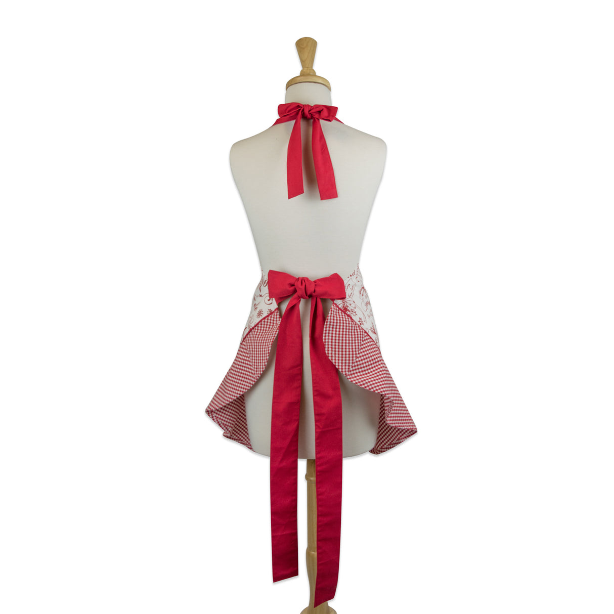 DII Cotton Christmas Ruffle Apron, Joyeux Noel