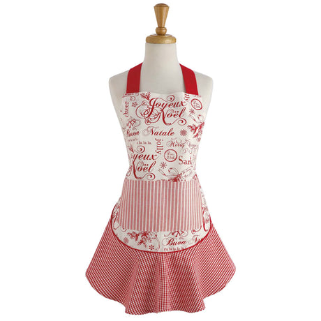 DII-Cotton-Christmas-Ruffle-Apron,-Joyeux-Noel-APRON