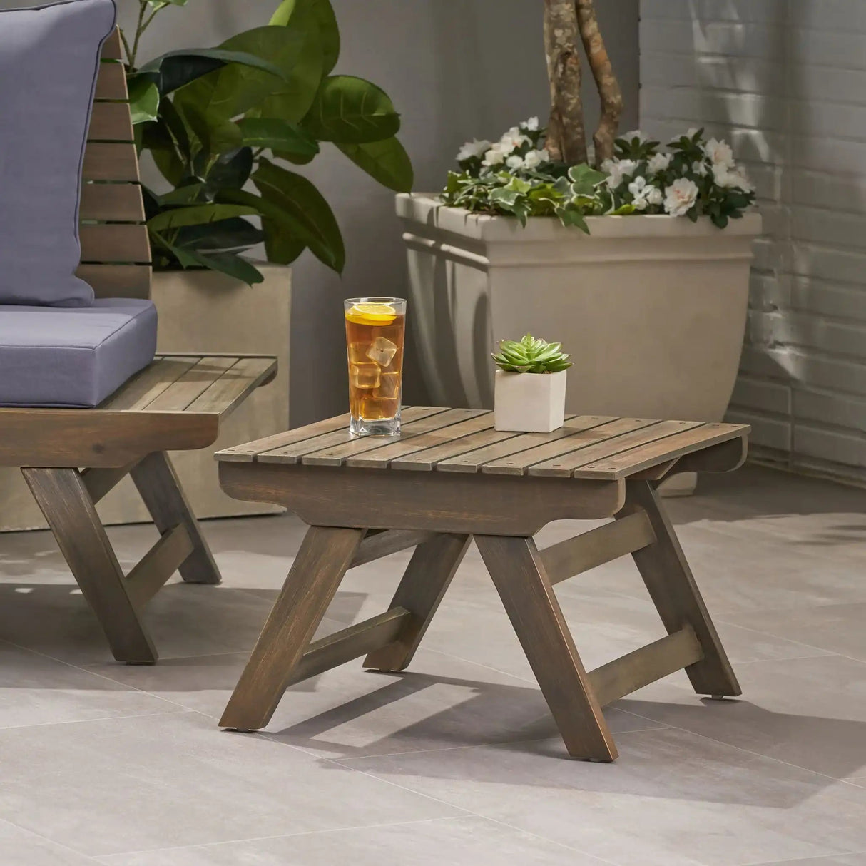 Sedona - Outdoor Side Table With Open Slat Design