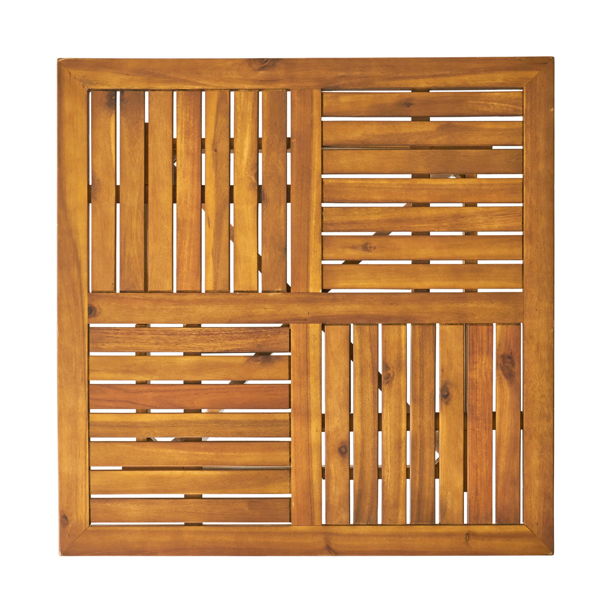 5-Piece Outdoor Dining Set with Acacia Wood Table & Wicker Back Chairs