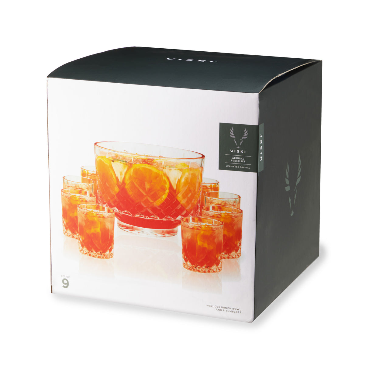 9-piece Admiral Punch Bowl with Tumblers Viski®