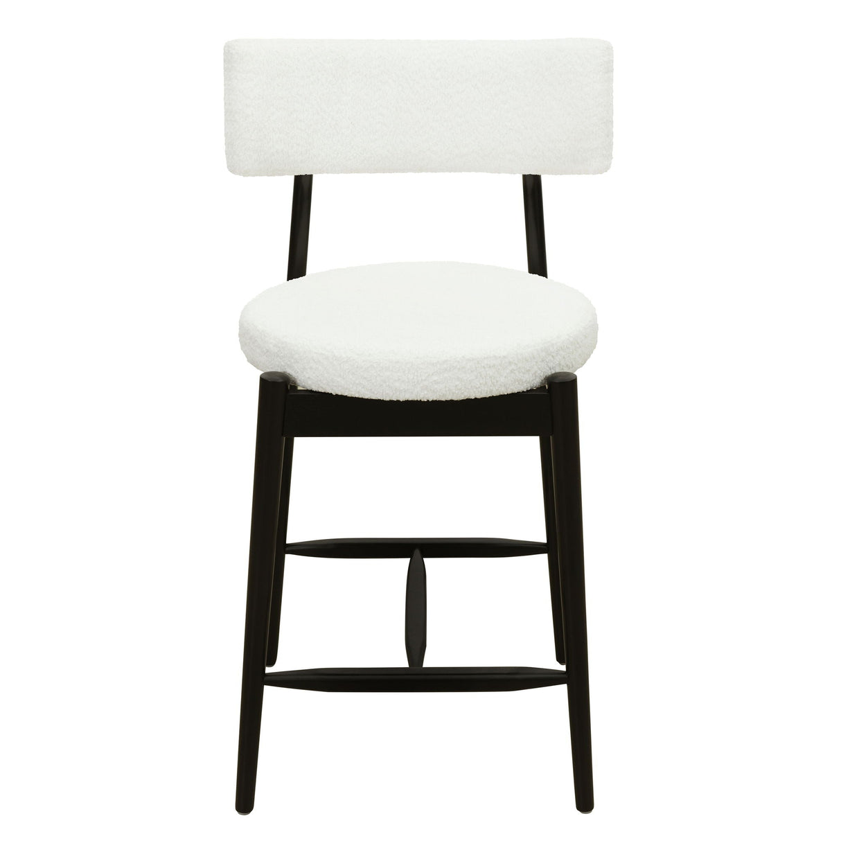 Mid Century Modern Counter Stools, Fabric Upholstered Chairs