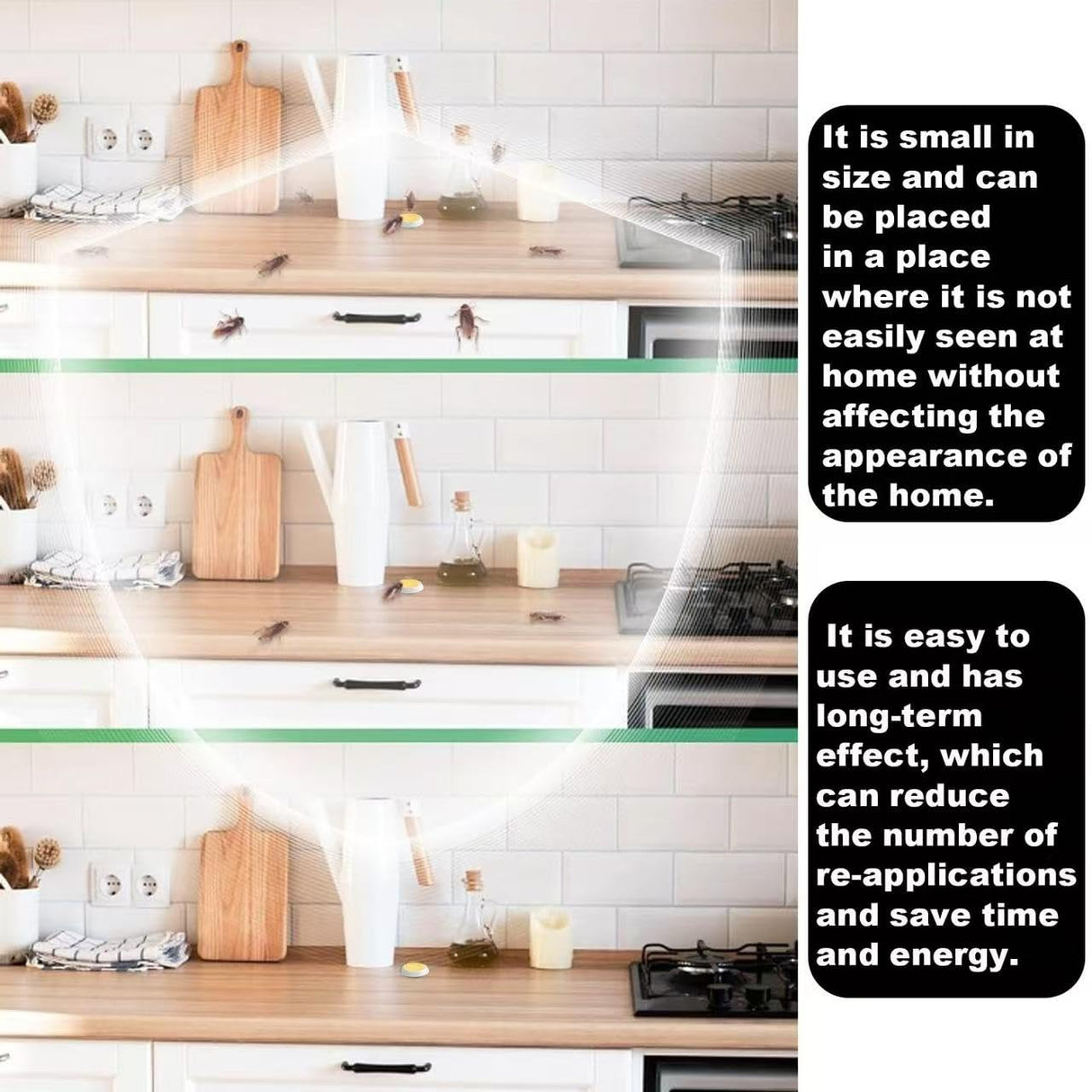 8pcs In 1box, Roach Killer Indoor Infestation, Roach Bait Gel Roach Traps Roach Repellent, Cockroach Killer Indoor Home For Small Large Cockroaches