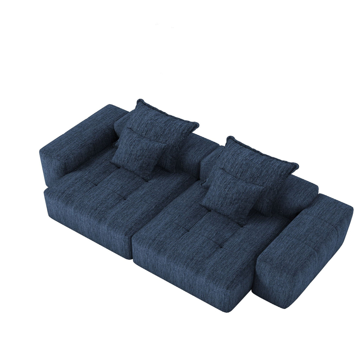 Modern Oversized Modular Sectional Sofa with Pillows - Multiple Colors