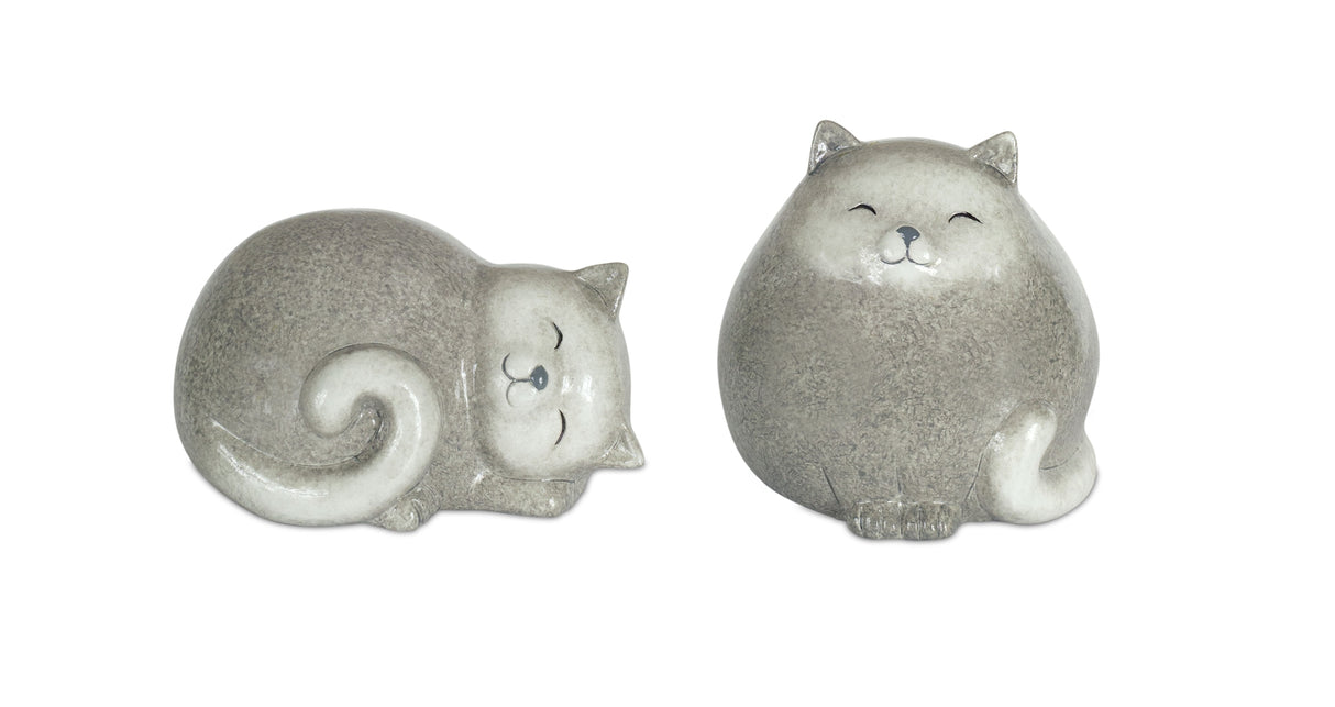 Happy terra cotta cat shelf sitter (set of 4)