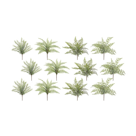 Assorted-Fern-Foliage-Bush-(Set-of-12)-Artificial-Flowering-Plants