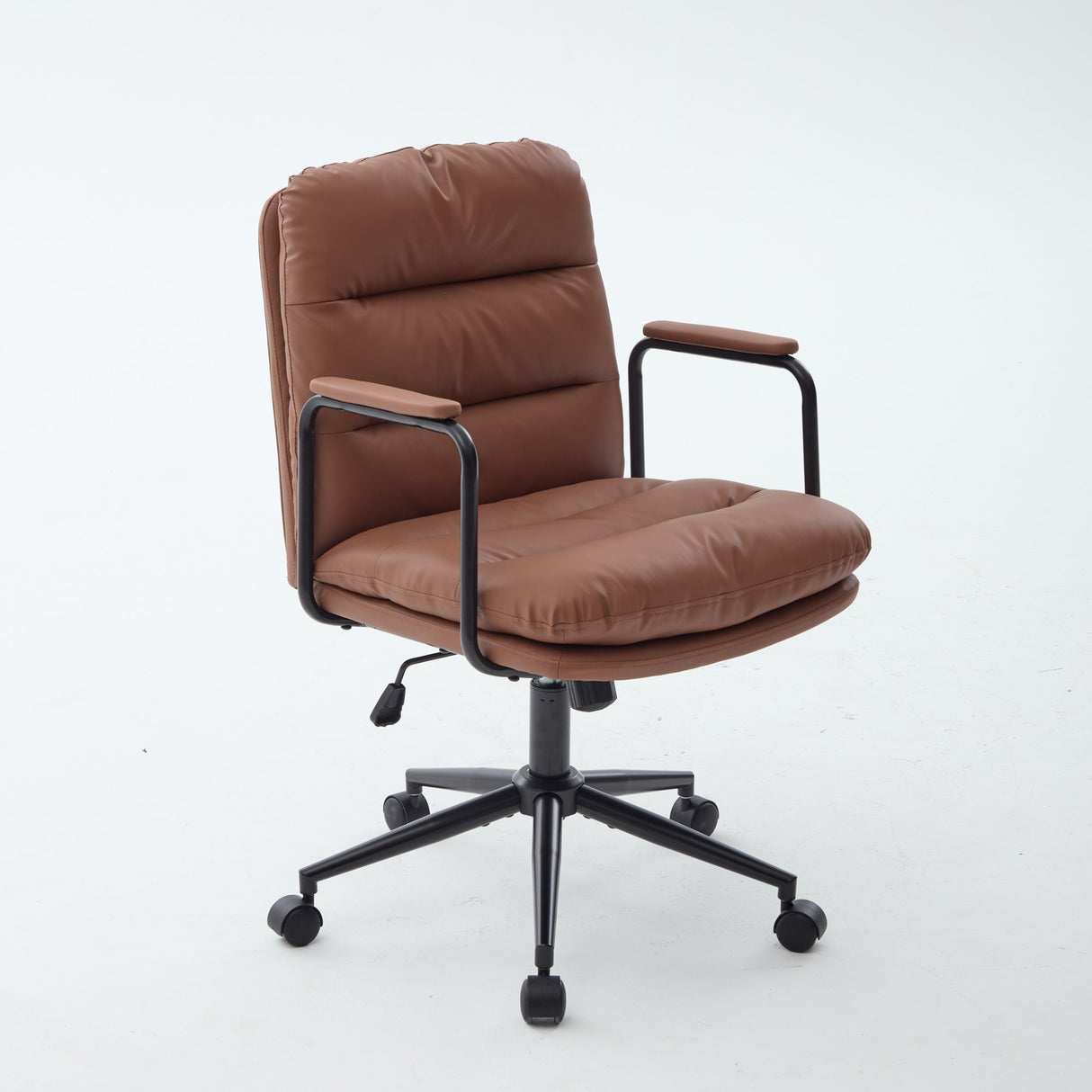 Mid Back Home Office Desk Task Chair with Wheels and Arms
