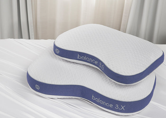 Balance Cuddle Curve 3.X Air-Mesh Pillow with Dri-Tec Moisture-Wicking - White