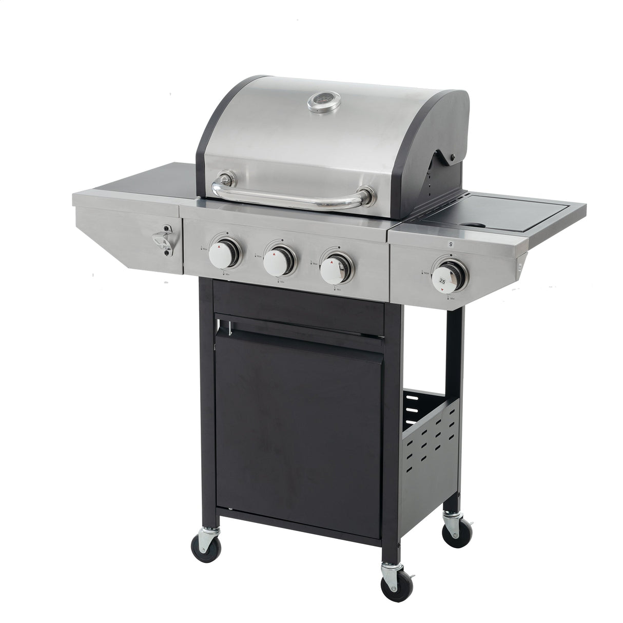 Propane Grill 3 Burner Stainless Steel Gas Grill with Side Burner