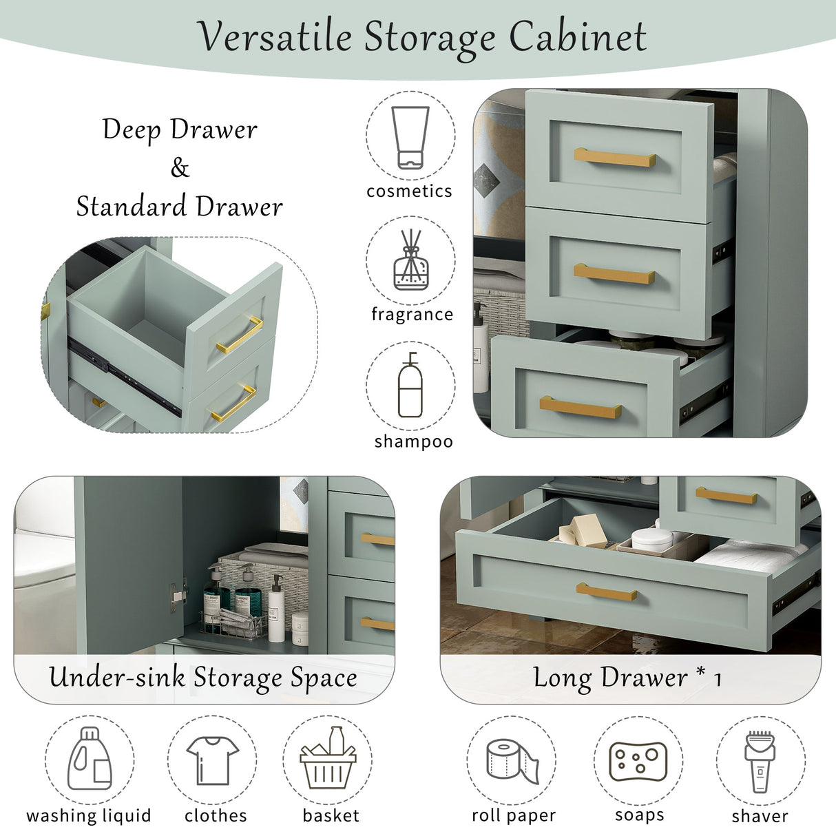 30" Bathroom Vanity with Sink Combo Set