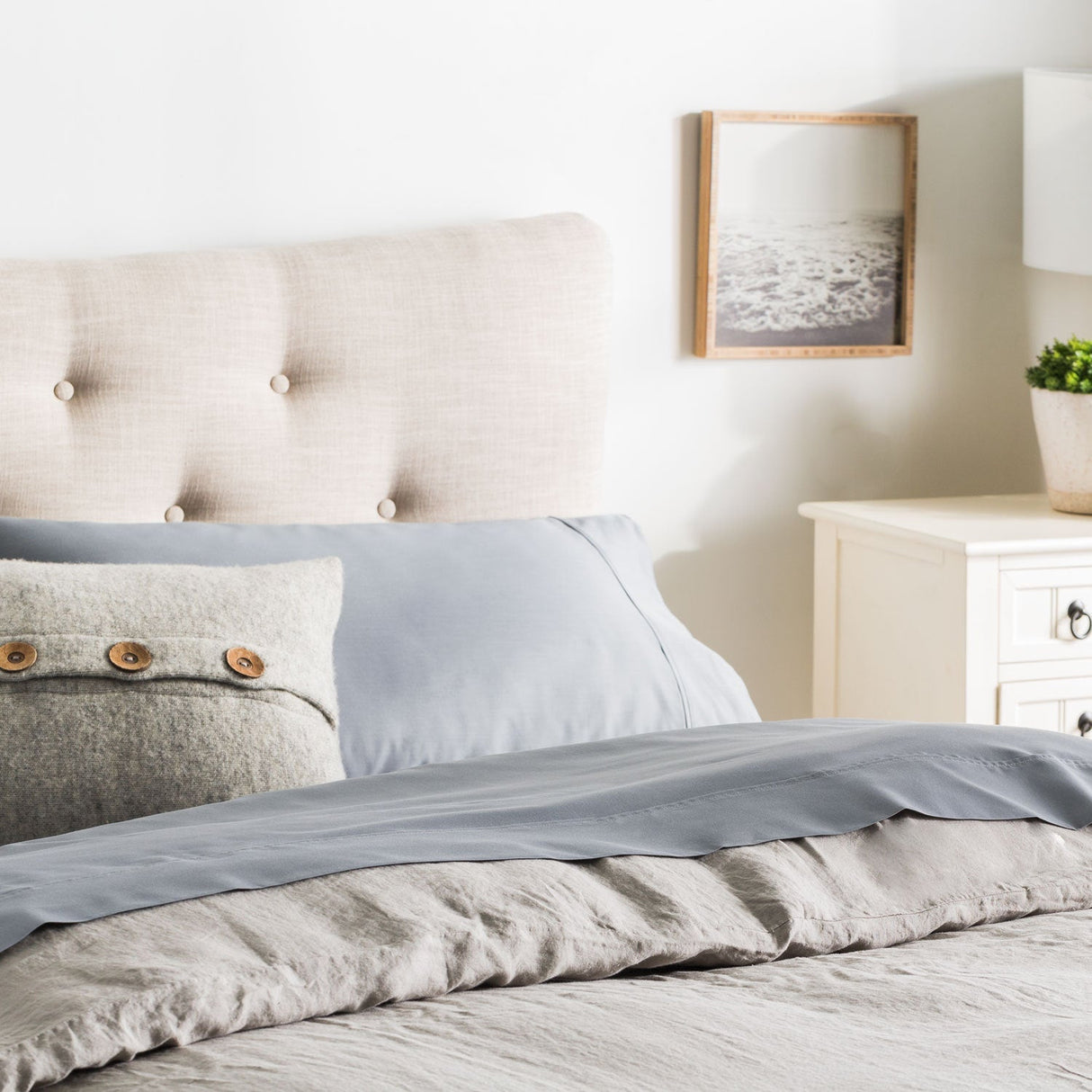 Brookside 600TC Cotton Rich Full Sheet Set in Slate
