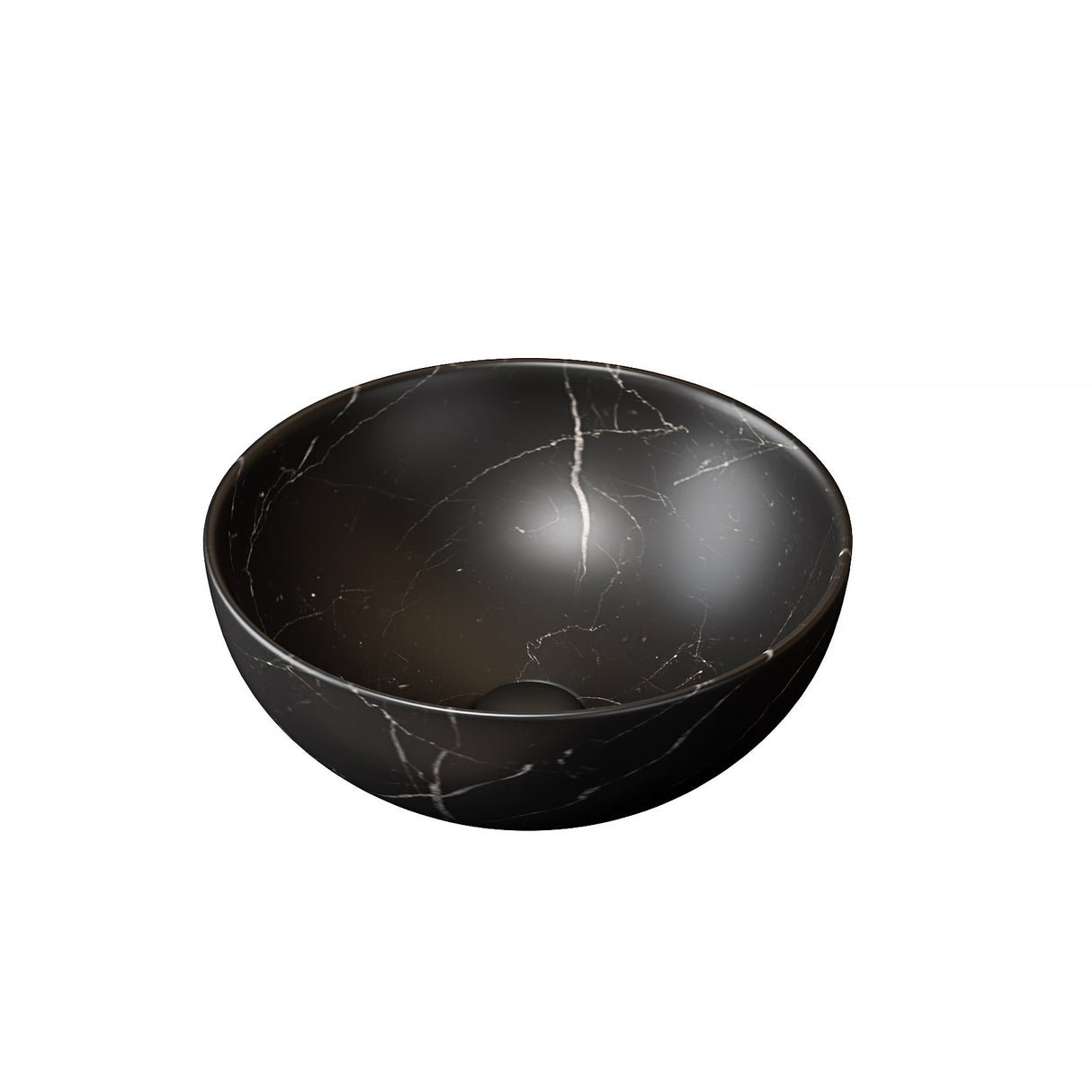 14" Bathroom Bowl Ceramic Sink with Stone Pattern - Matte Finish
