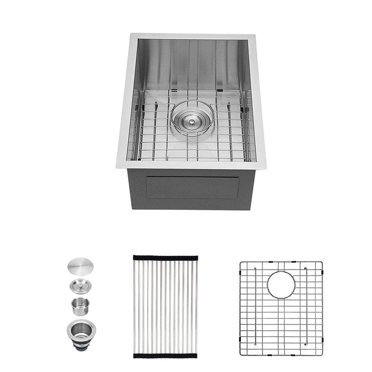 Modern Style Undermount Sink With Stainless Steel, Deep Single Bowl