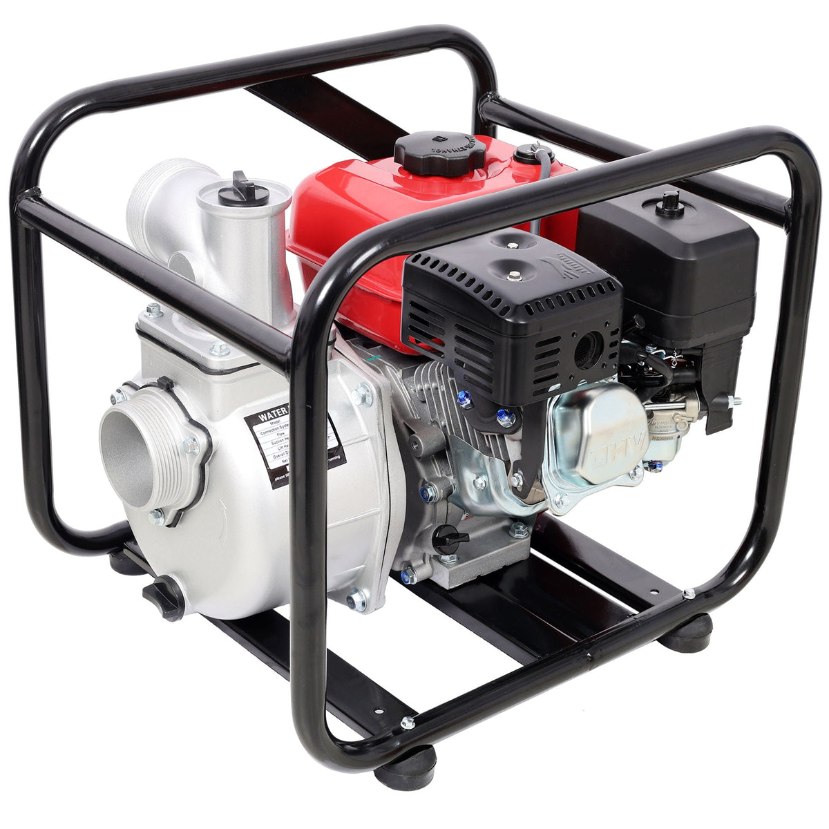 Gasoline Powered Water Pump 3" Inlet & Outlet, 264Gpm Flow, 7Hp Engine - Black / Red