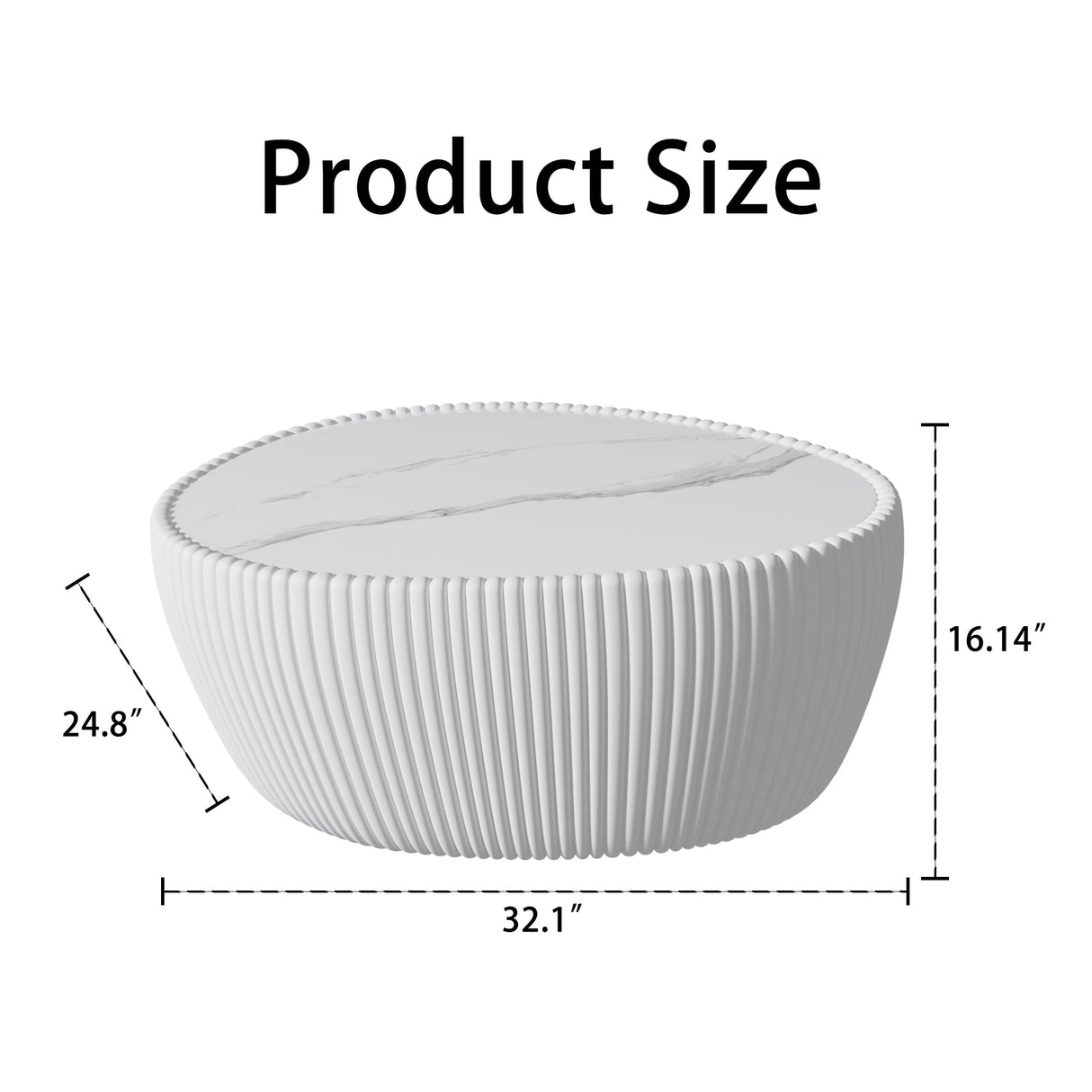 Light Sintered Stone Top Goose Egg Shape Table