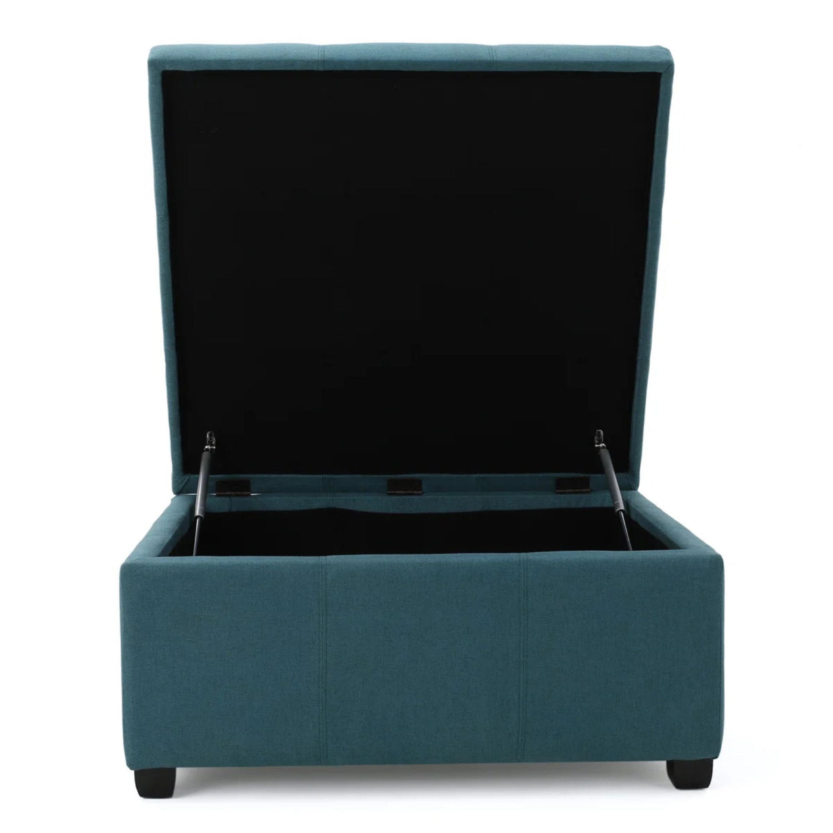 Tufted Square Storage Ottoman, Dark