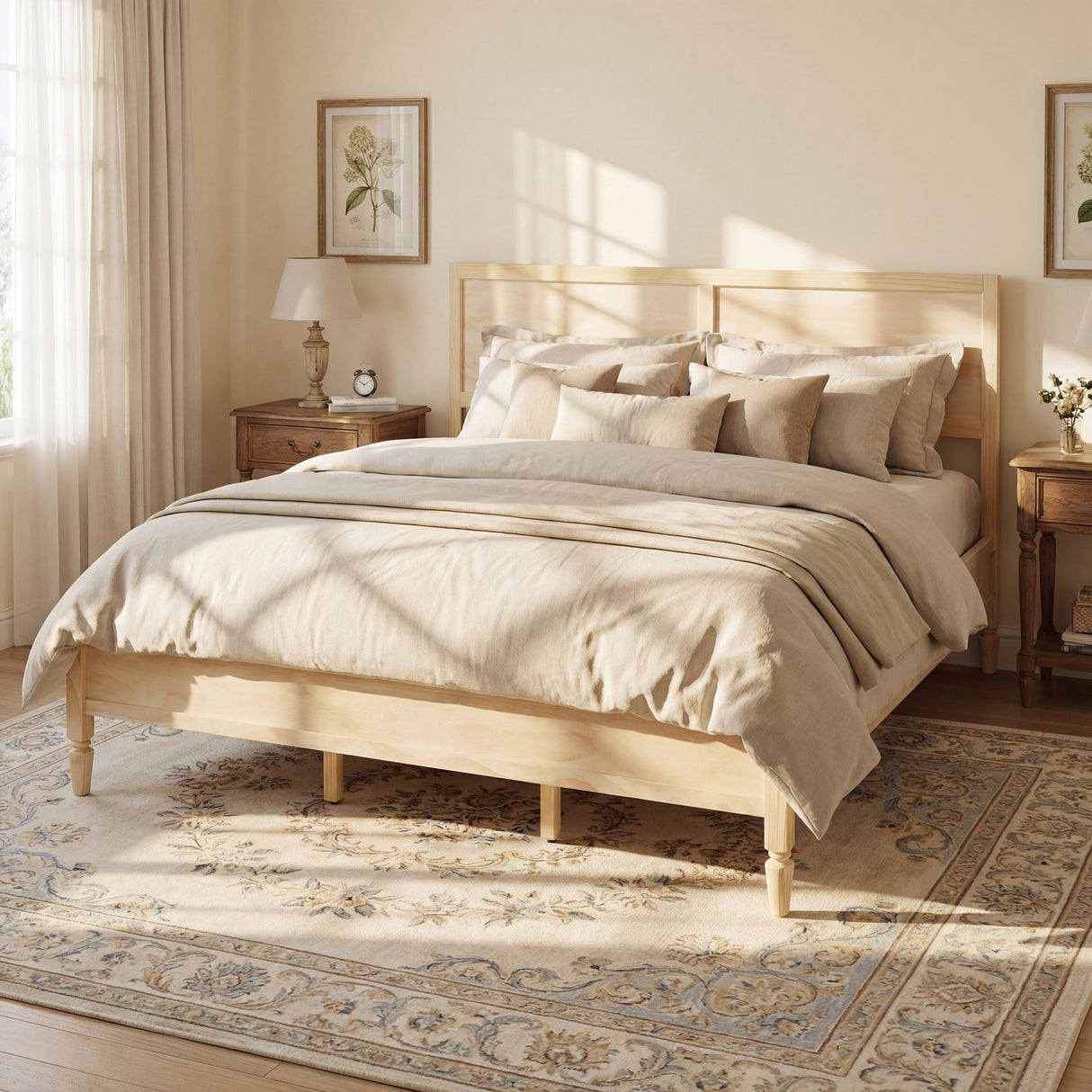 King Size Wood Platform Bed Frame