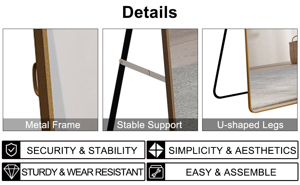 4th Generation Floor Mounted Full-Length Mirror