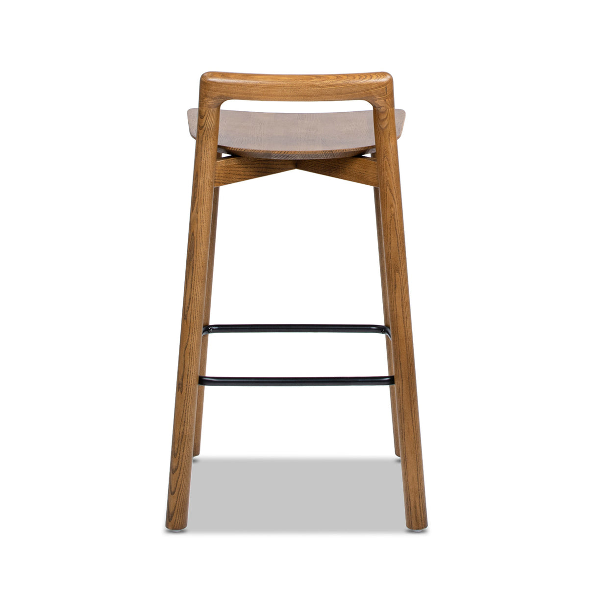 26.5" Low Back Counter Stool with Iron Footrest