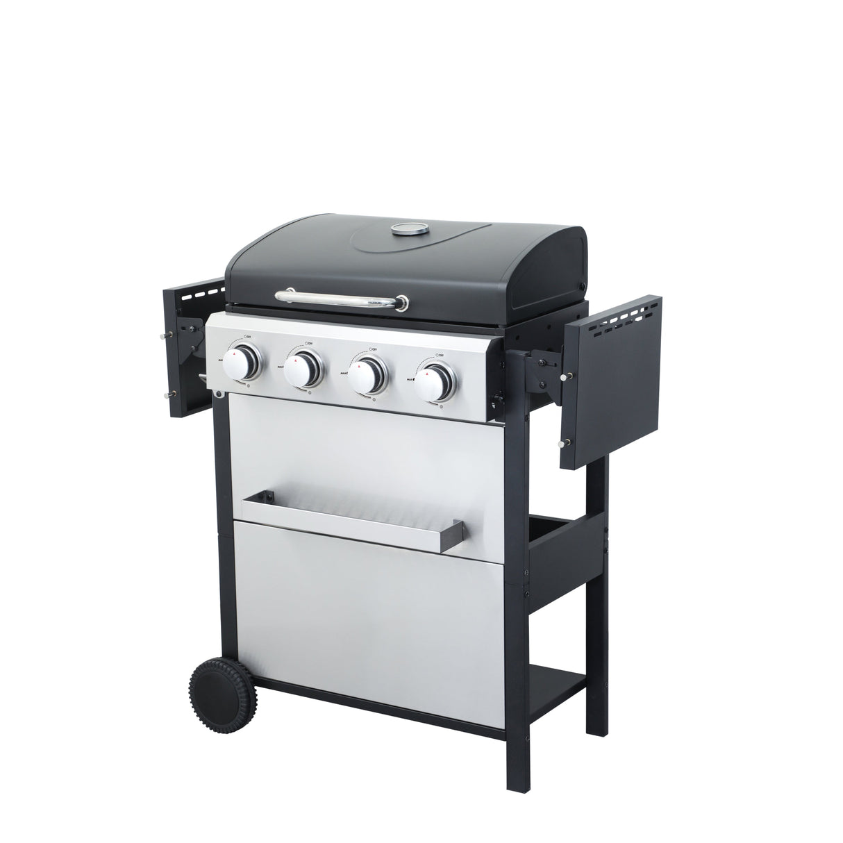4-Burner Propane Gas BBQ Grill with Stainless Steel and Enamel Grids