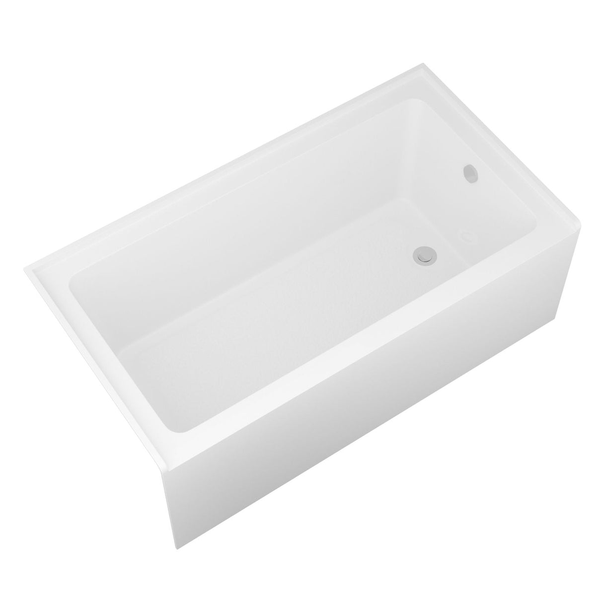Alcove Soaking Bathtub With Skirt - Back-To-Wall Design - Glossy White