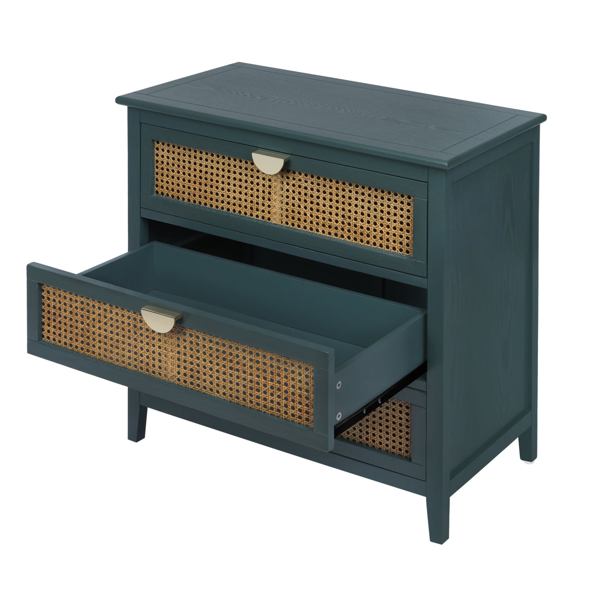 3 Drawer Cabinet Natural Rattan