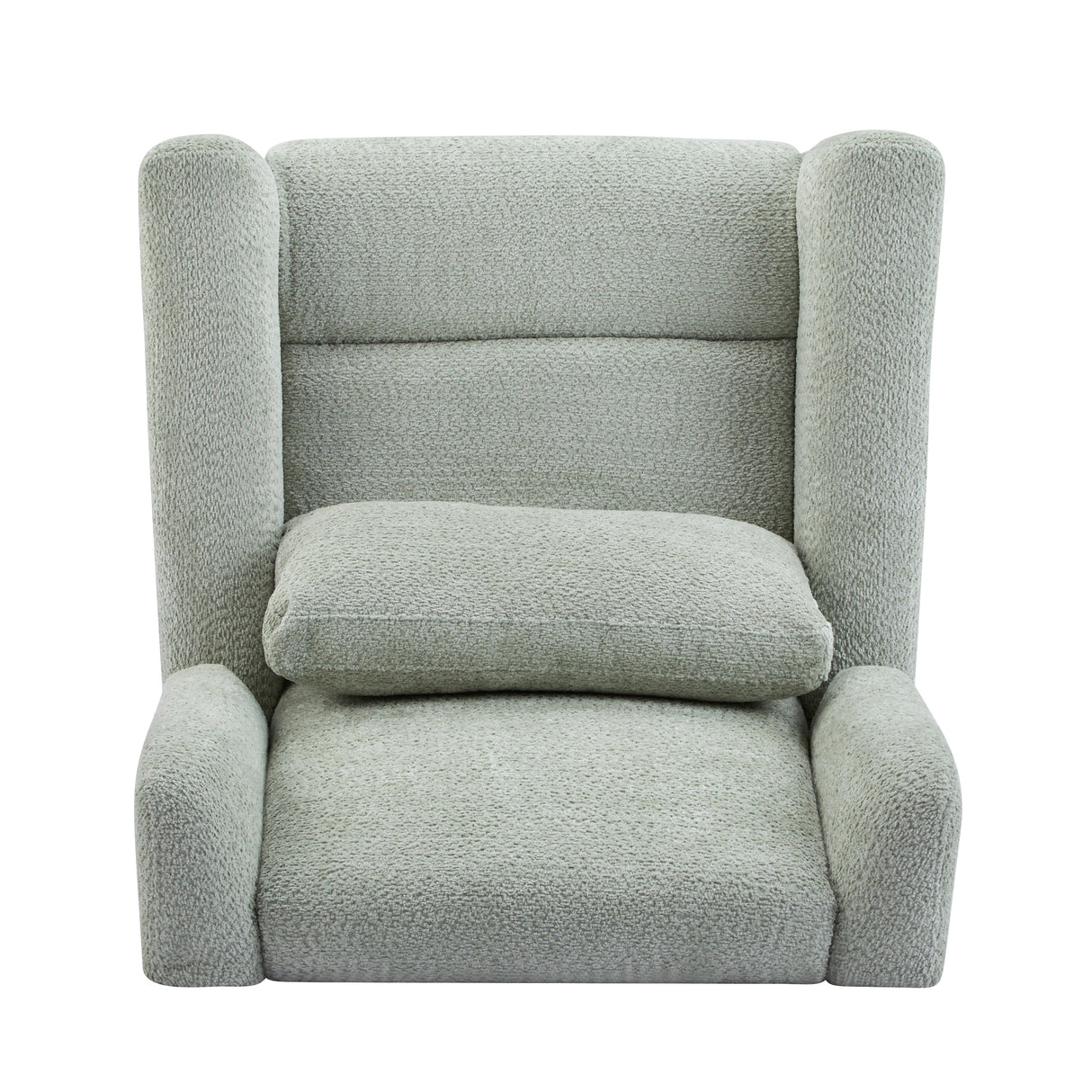 Power Recliner Chair Swivel with Boucle Upholstery and 360° Swivel