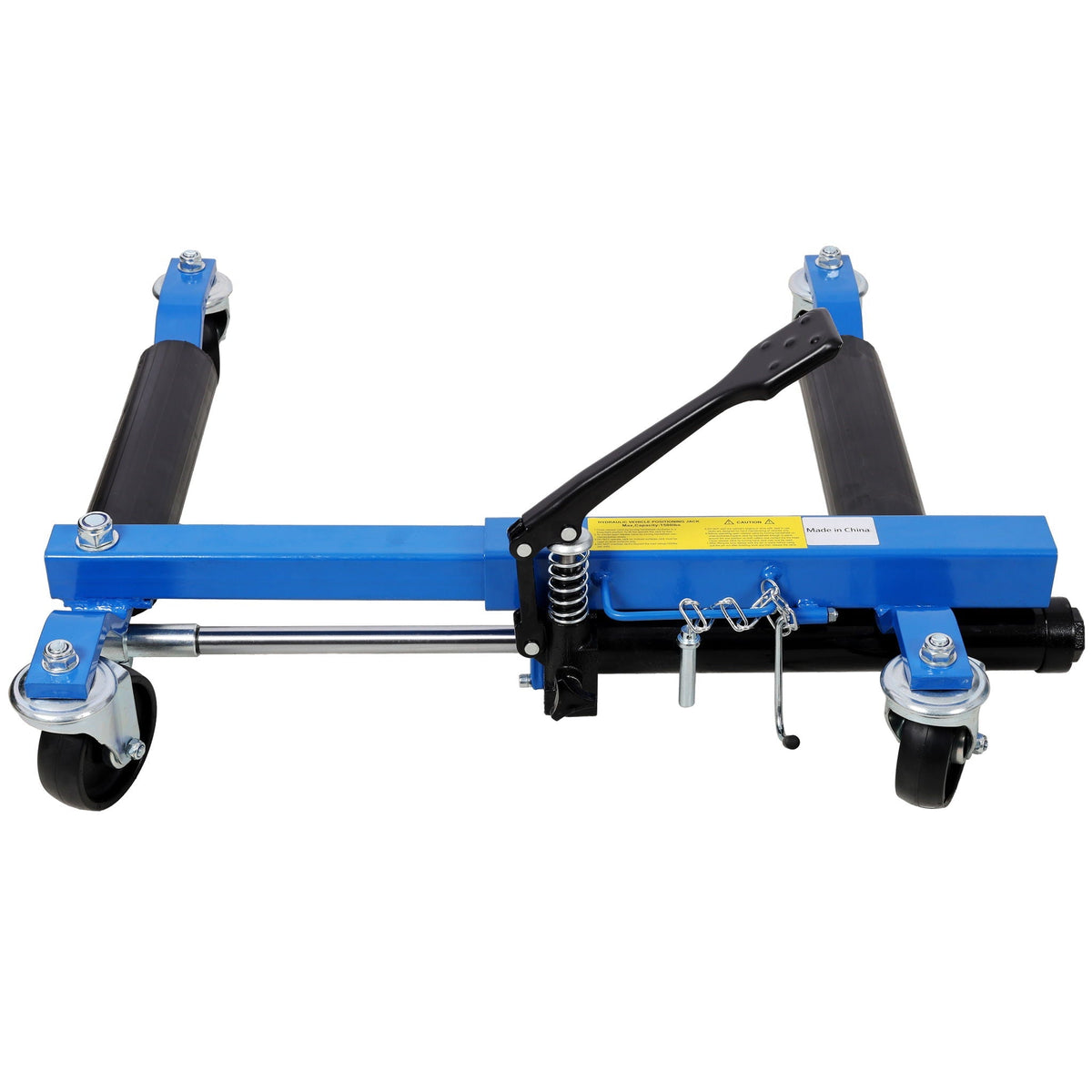Hydraulic Car Wheel Dolly (Set of 2) With Foot Pedal Lift, 1, 500Lbs Capacity - Black / Blue
