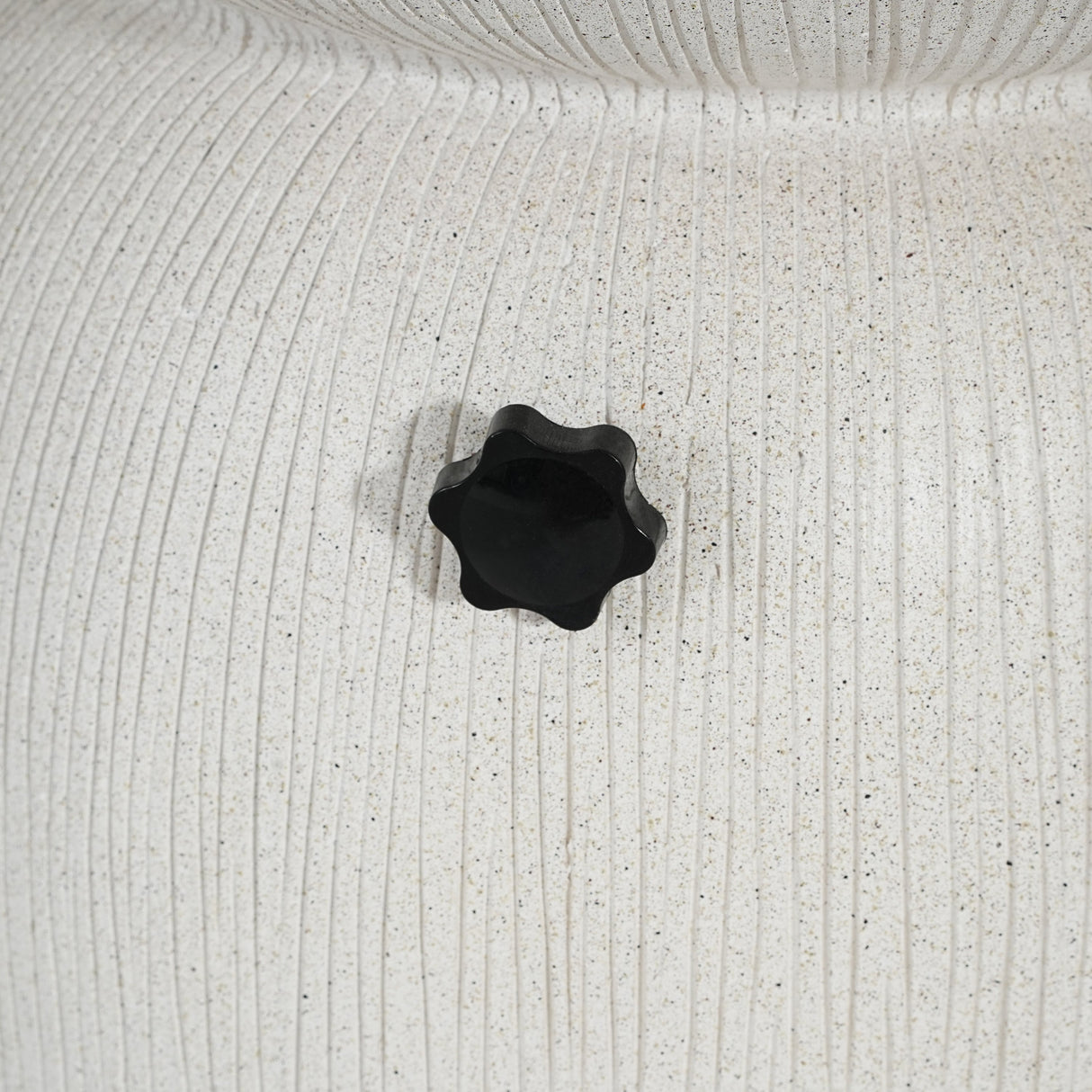 Odelia MGO Outdoor Patio Side Table Umbrella Base with Sand-filling DesignWhite Marble Finish