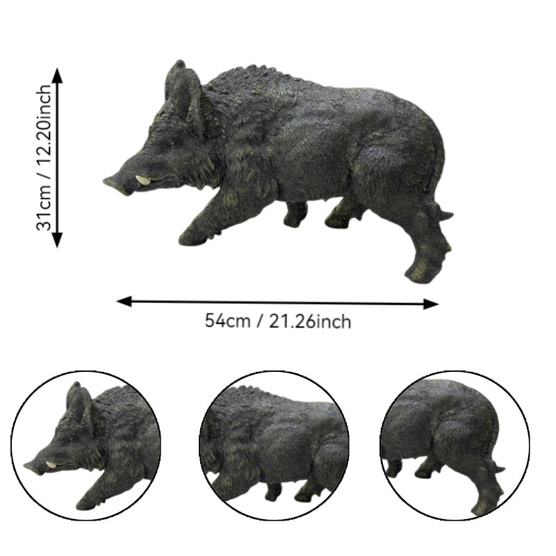 Simulated Wild Boar Resin Garden Statue
