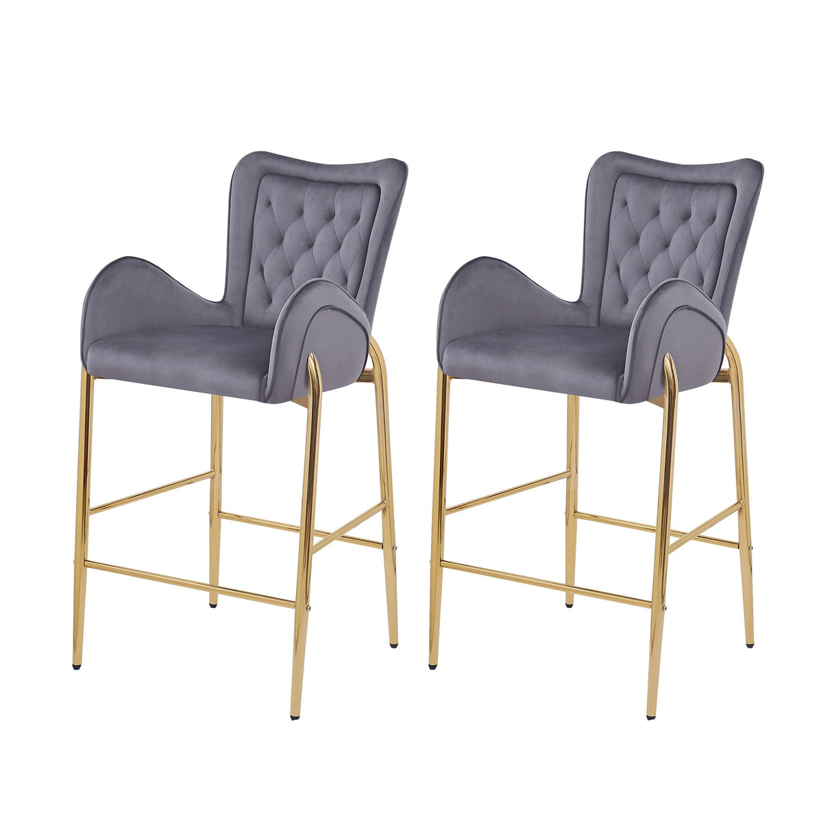 Fabric Counter Height Bar Stools (Set of 2)
