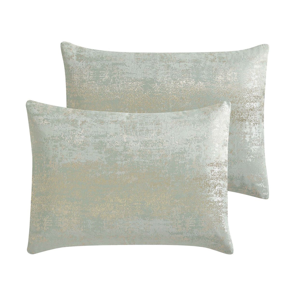 Vesta Gold Satin Circle-Quilted 7-Piece Comforter Set