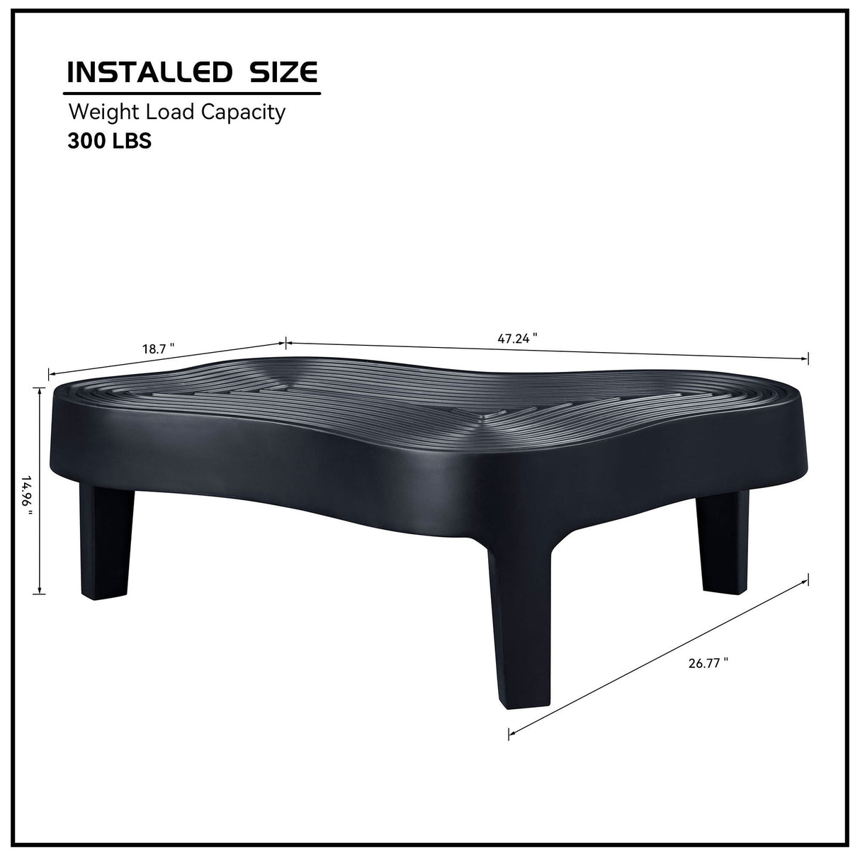 47.24" Fiberglass Cloud Coffee Table