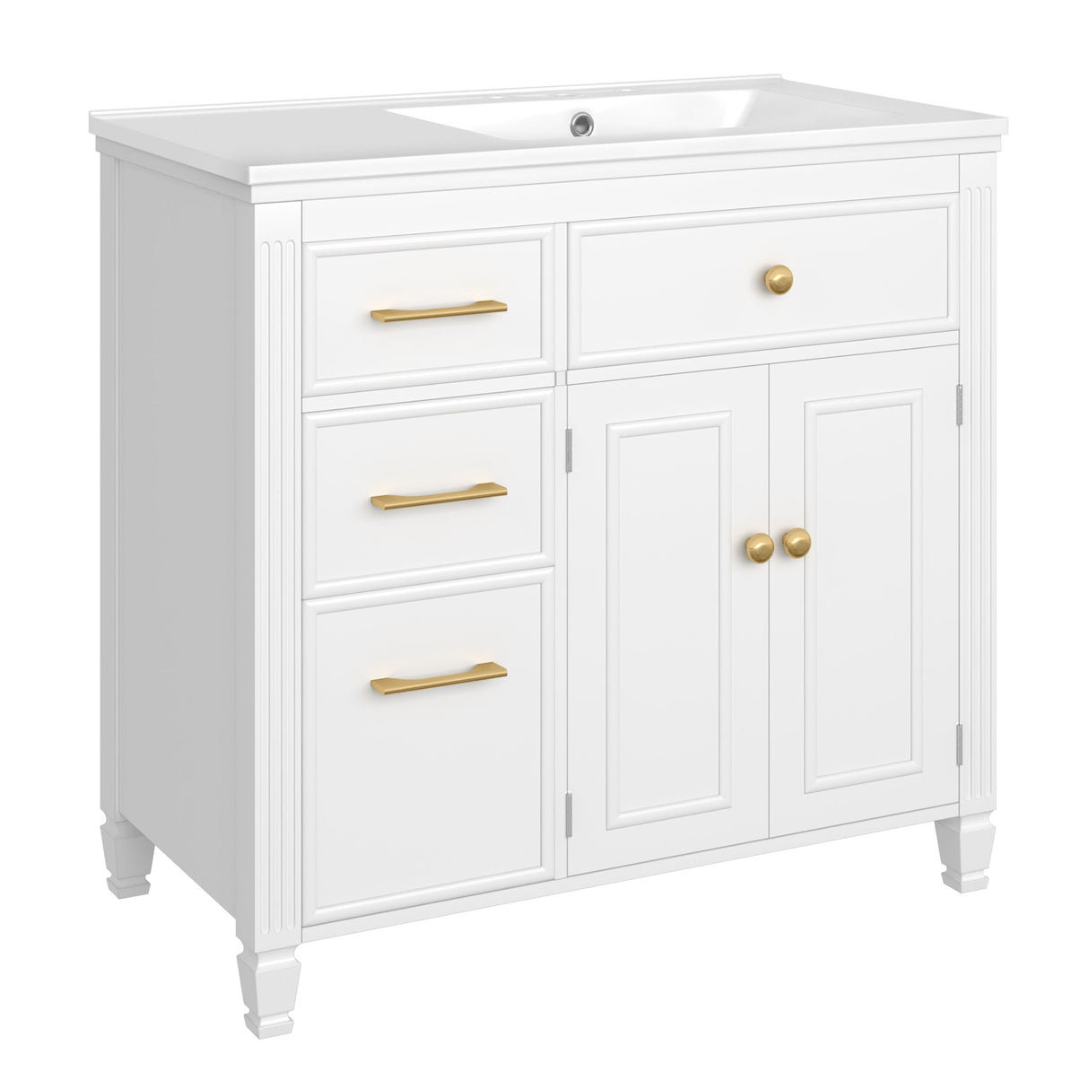 Modern Bathroom Vanity With Ceramic Sink
