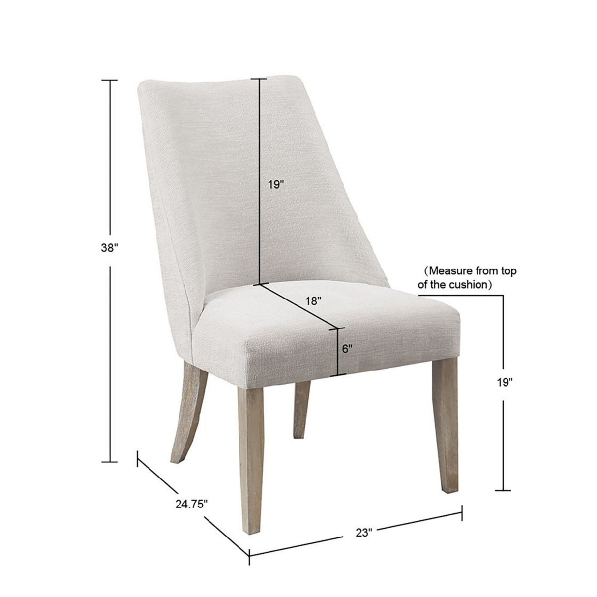 Comfortable Dining Chair Upholstered (Set of 2)