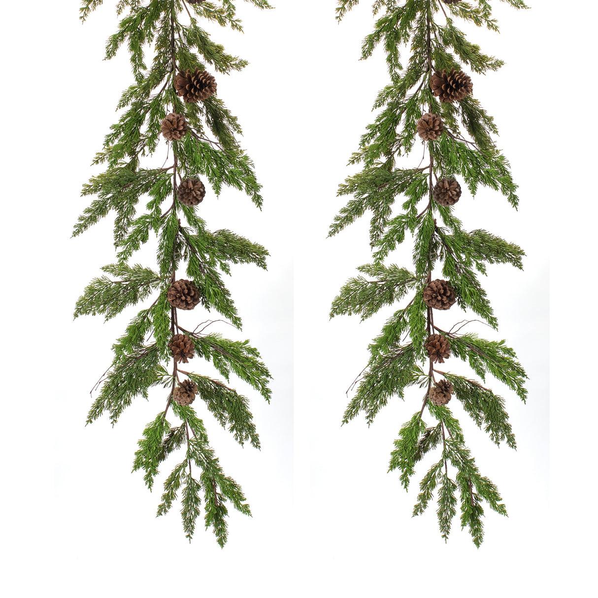 Winter-Pine-Garland-with-Pinecone-Accents-(Set-of-2)-Christmas-Decor