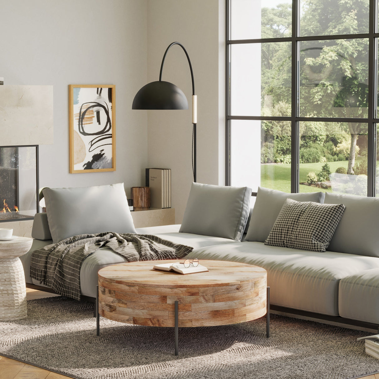 Rayburn Drum Coffee Table - Natural