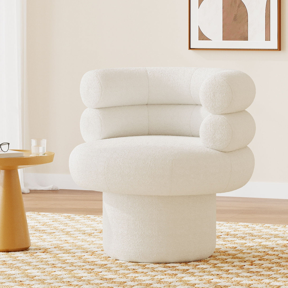 Round Swivel Accent Chair For Living Room