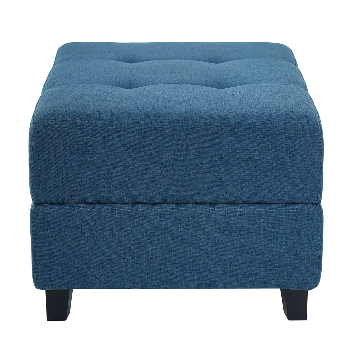 Navy Tufted Ottoman