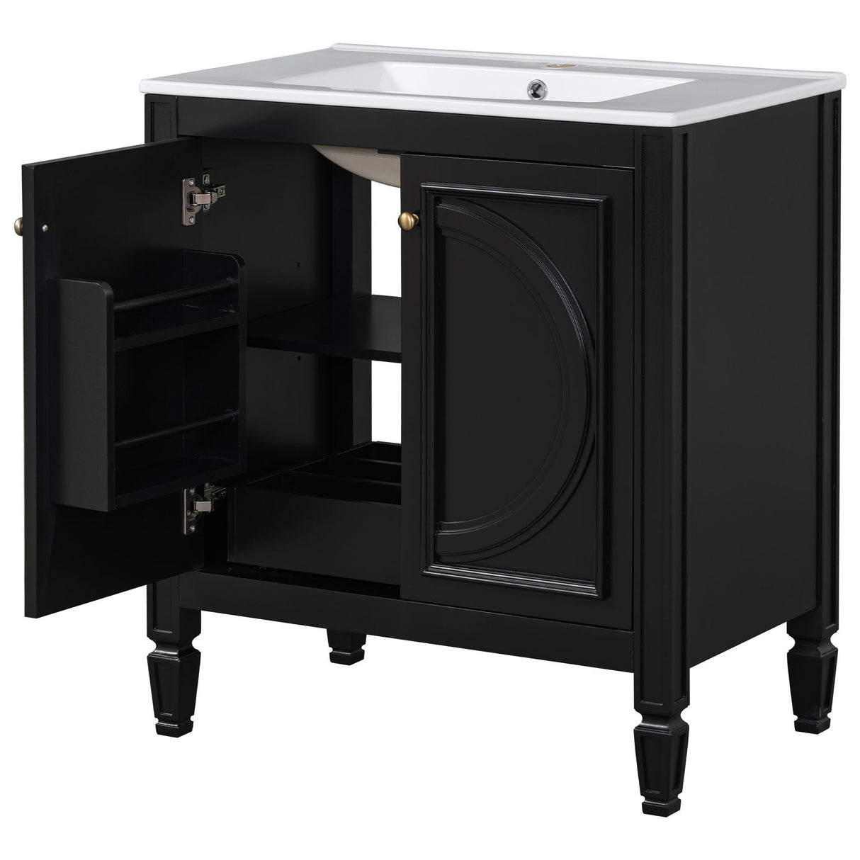 Double Sink Bathroom Vanity Set with Wall Mount Mirror Cabinet