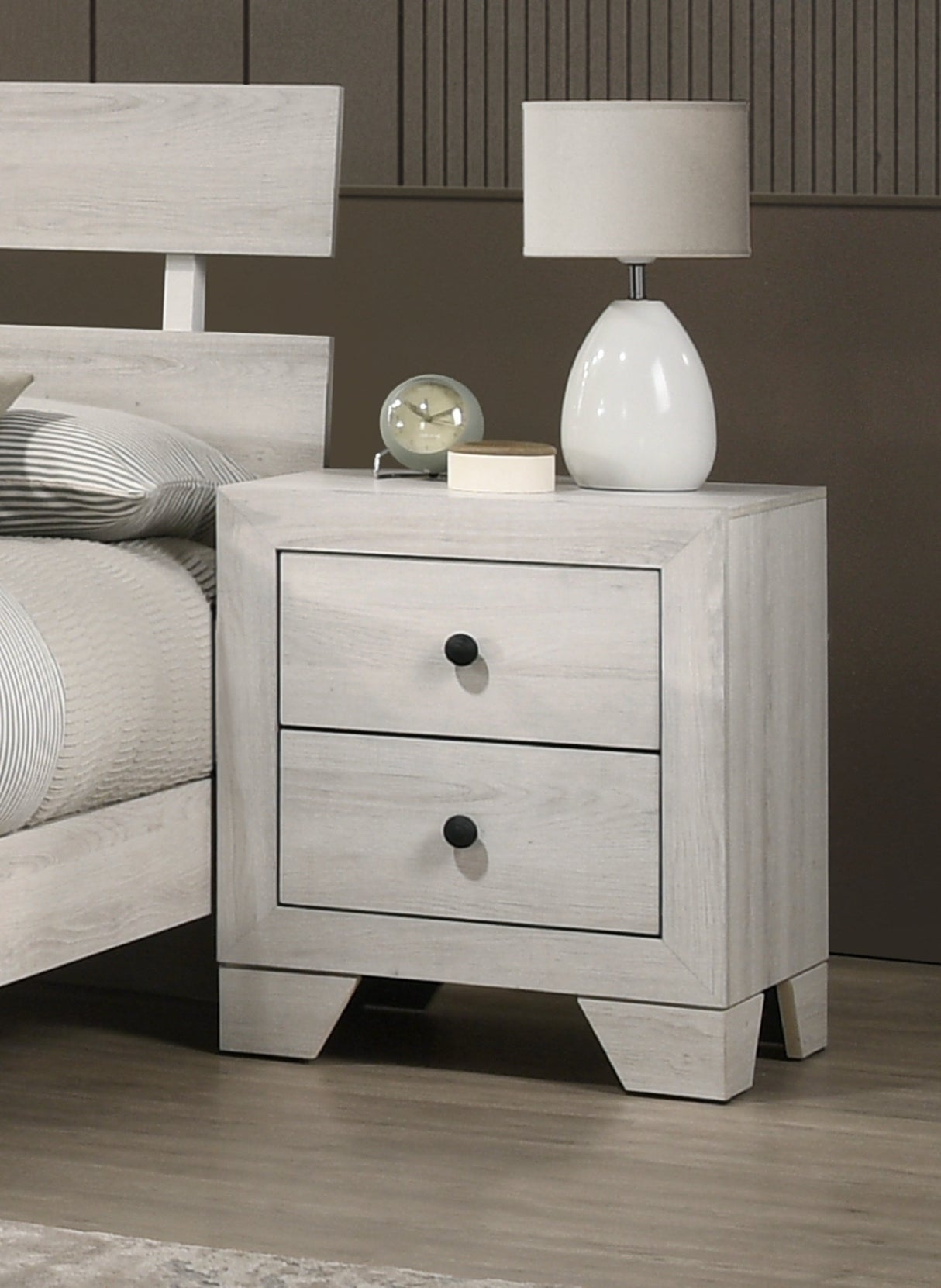 Cambridge Rustic 2-Drawer Storage Nightstand