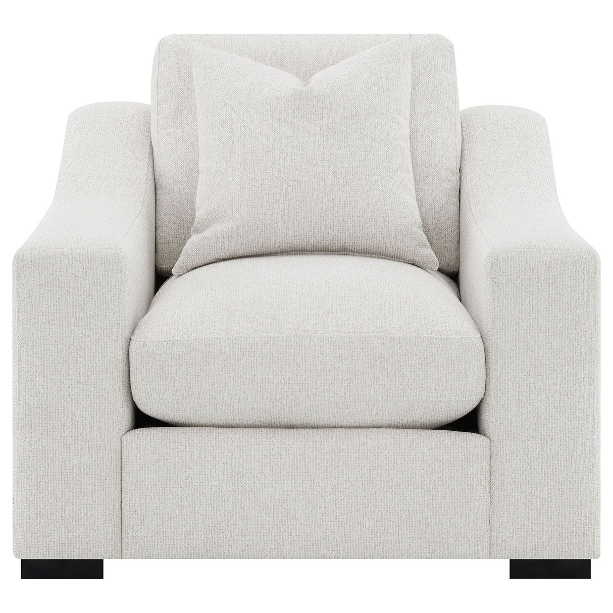 Ashlyn Fabric Upholstered Track Arm Accent Chair Sand